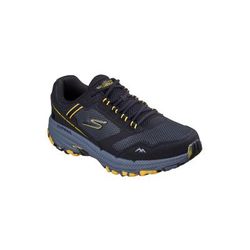 Extra Wide Width Men's Skechers® GO RUN Trail Air Mesh Lace Up shoe by Skechers in Black Yellow (Size 10 WW)