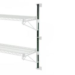 Focus FWPS13GN 13"H Wall Mount Post, Epoxy, 1 Shelf Tier, Green Epoxy
