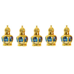 1/3/5Pcs 12ML Crown Perfume Dispenser Bottle Glass Tumblers Gilt Portable Essential Oil Empty Cosmetic Container