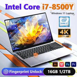 Windows 11 Portable Laptop Intel Core i7 8500Y Computer PC 15.6 Inch 16GB RAM 2TB SSD Office Laptops Fingerprint Unlock Notebook
