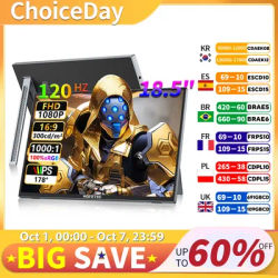 HGFRTEE 18.5 Inch Protable Monitor 100%SRGB 120HZ Dual Type-C external gaming monitors For Switch Phone Laptop Xbox PS4/5