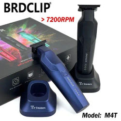 Professional Hair Trimmer M4T PRECISE BLACK GRAPHITE T-shape Blades powerful silent motor revs 7200RPM With Charging Base