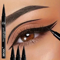 3pcs Black Waterproof, Sweat-Resistant, Smudge-Proof Eyeliner - Ultra Slim Long-Wear Liquid Eyeliner Pen for Precise Application