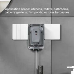 Herepow IP66 Waterproof Sockets 16A 220V Kitchen Bathroom Accessories Surface And Concealed Universal Wall Power Socket Adapter