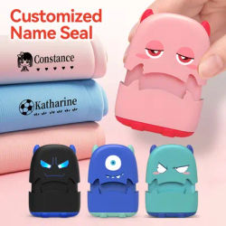 Custom Baby Name Stamps - Personalized Waterproof Ink Seal for School Supplies, Travel & Kindergarten, Non-Fading Durable Gift