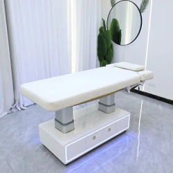 Electric Lifting, White Beauty Care Bed, Facial Hydrotherapy Beds, Massage Table, Beauty Salon Store Commercial Furniture