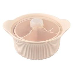Vaporiera in silicone per microonde da 42 once, 3 scomparti, 4 in 1, pentola per cottura a vapore in silicone con coperchio e manico per verdure, pesce, preparazione pasti, cibo per bambini, forno