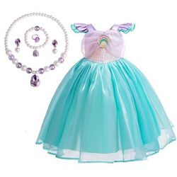 Settimana del libro 2026 La sirenetta, fiaba, principessa Ariel, vestito, costume, coda di sirena, personaggi dei libri di fiabe, film, cosplay per bambine, bambini, Halloween, carnevale, spettacolo mondiale, evento scolastico, travestimento