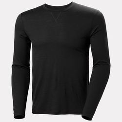Helly Hansen Men's Merino Crew Base Layer Black L