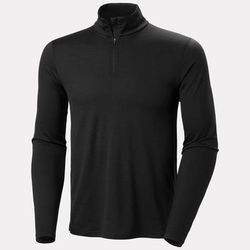 Helly Hansen Men’s Merino Half-Zip Base Layer Black L