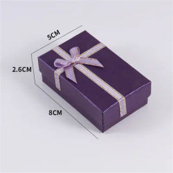 Jewelry Box For Engagement Ring Earrings Necklace Bracelet Bowknot Box Earrings Bracelets Boxes Shape Gift Packaging 8x5x3cm