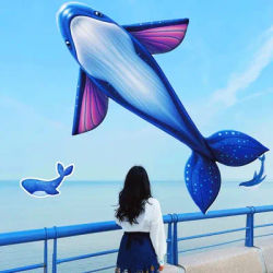 Whale kite flying for kids kites Outdoor play toys steering kites nylon fabric shark kites professional wind animal kites bar