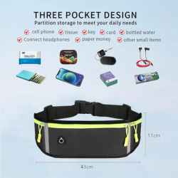 Professional Running Waist Bag Sports Belt Pouch Mobile Phone Case Men Women Hidden Pouch Gym SportsBags Running Belt Waist Pack