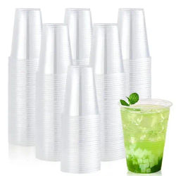 50/100PCS Disposable Transparent Plastic Cups Disposable Cups Kitchen Party Camping Utensils Beverage Ice Cream Snack Containers