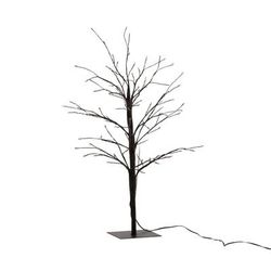 Albero luminoso ramo led in metallo nero 57x20x20 cm