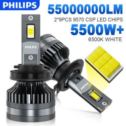 Philips Ultinon rallye 3590 ampoule de phare de voiture H7 Led 180W H1 H4 H11 9005 HB3 9006 HB4 9012 HIR2 phares antibrouillard 6500K lampe haute puissance