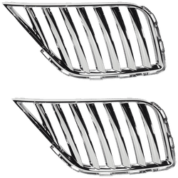 Replacement Bumper Trim Chrome, Front, Driver & Passenger Side, 1-year unlimited-mileage warranty SET-RL01590003-2