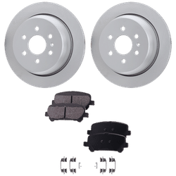 JC Whitney Brake Disc & Pad Kit, Rear, 3-year or 36,000-mile limited warranty KIT-091625-164