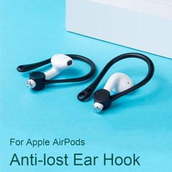 Anti Lost Ear Hook Strap, Silicone Protector Earphone Holders, Secure Fit Earhooks For Apple AirPods transparent