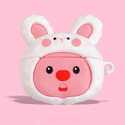 Loopy Beaver Rabbit Hat For Airpods 1 2 3 4 Pro, Pro 2 Silicone Case Cover With Accessories, Protective Earphone Case for Airpods 1 2