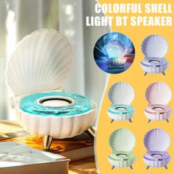 Haut-parleur coquillage coloré, Portable, Bluetooth, veilleuse, projecteur de coque d'ombre, cadeau Premium pour filles