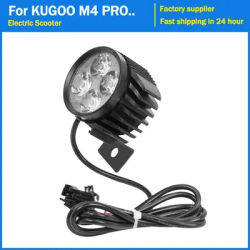 2 In 1 Horn Headlight Front Light For KUGOO M4 PRO Electric Scooter 12-80V Night Safety Front Light Lamp Parts Accessories
