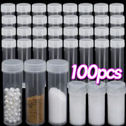 Mini Plastic Sample Bottle Transparent Refillable Bottles Medicine Pill Capsule Vials Cosmetic Containers for Storage Containers