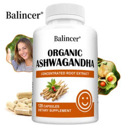 Organic Ashwagandha Capsules - with Black Pepper Extract - Relaxation, Cognitive Function, Healthy Stress Support