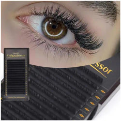 8-20mm Classic Eyelashes Extension Long Lash Faux Mink Russian Natural Individual Eyelashes Russian Silk Flase Eyelash Supplier