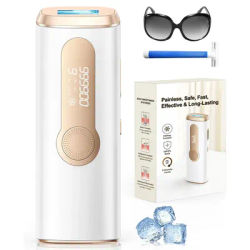 Haarlosy IPL Hair Removal Laser with Freezing Function, Painless Hair Removal Device with HR/SC/RA Functions 999900 Light Pulses