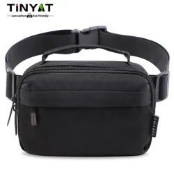 TINYAT Men's Water Resistant Waist Bag Large Capacity Portable Wallet Phone Bag Hiking outdoor for Daily Use Travel Office