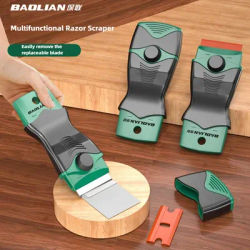 BAOLIAN Plastic & Metal Razor Blade Scraper, Window Glass Cleaner, Vinyl Film & Adhesive Remover Tool for Car & Home