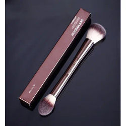 Makeup brush, powder brush, blush brush, loose powder brush, exquisite professional metal handle, double-head design, with box
