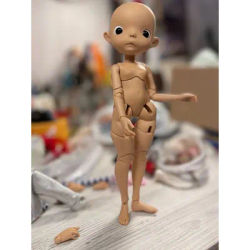 New 27cm BJD sd doll 1/6 fleshy Resin girl DIY fleshy joint movable toy cute spot makeup big eyes Free shipping