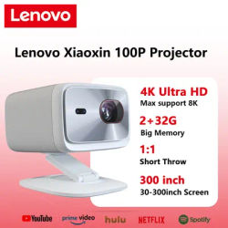 Lenovo 4K Ultra HD Projector 100P Android WIFI6 Auto Focus Outdoor Full HD Video PK lAsEr Projector Portable Movie Home Theater