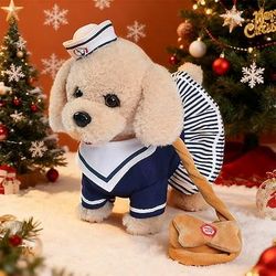 Regali di Natale ideali per i nipoti ragazze e ragazzi robot cane con telecomando giocattolo cucciolo di peluche elettronico interattivo che cammina canta regalo di animale di peluche per bambina e