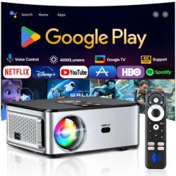 HOLRAT Projector 40000Lumens Google Voice Control Auto Focus Android WiFi 6 4K UHD Home Theater Movie Projector Netflix Licensed
