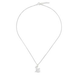 Waiting for Love,'Brushed Sterling Silver Cat Pendant Necklace'