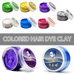 Temporary Hair Wax Color for Halloween Party,Purple Hair Dye Wax for Teens Girls Boys Kids Cosplay,White Hair Color Wax Pomades