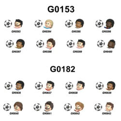G0153 G0182 GH0393 Football Players Assemble Bricks Action Toy Figures Building Blocks Small Dolls Gifts For Children Kids