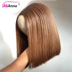 4 Brown Glueless Wig Human Hair Ready to Wear And Go Glueless Wig Human Hair Pre Cut 10-16inch Short Bob Wigs for Women 4X4 Human Hair Lace Wigs Pre-Plucked With Baby Hair No Glue Bob Wig Human Hair