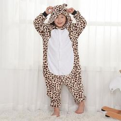 Costume da band di animali Pigiama Kigurumi Costume di fantasia Costume tutina Fantasia animale Orso Cartone animato Caldo Comodo Bambini Unisex Ragazzi e Ragazze Halloween Carnevale Settimana del