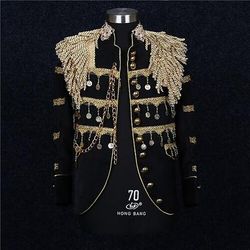 Retrò Vintage Rococò Cappotto Mascherata Giacca da circo Lunghe Principe Aristocratico Costume Per uomo Carnevale Mascherata Evento / Festa Adulti Cappotto Autunno Inverno