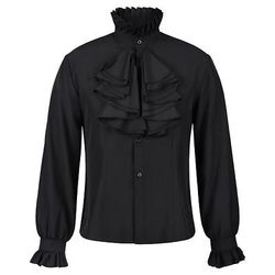 Punk Gotico Medievale Rinascimento Camicia Lunghe Cavaliere Tinta unica Costume Per uomo Reale Mascherata Feste Performance Mascherata Adulti Camicia