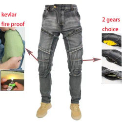 Summer Riding Motorcyle Pants Knee With Wear-resistant Fire-resistant Kevlar Aramid Elastic Jeans Riding Knight Trousers