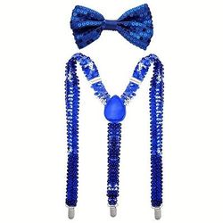 Costume di Carnevale Papillon Bretelle a Y Disco Retrò Vintage Anni '80 Paillettes Adulti Per uomo Halloween Carnevale Feste Performance Danza Balletto Vestirsi