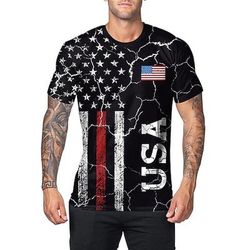250° anniversario USA Patriotico T-shirt Bandiera USA 250 anni 1776 Innovativo Divertente Adulti Per uomo Semiquincentenario Giorno dell'Indipendenza / 4 Luglio 4 Luglio Casuale Feste Costumi di
