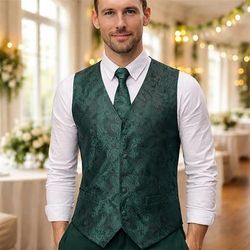 Retrò Vintage Rococò Gilet Lunghe Costume Per uomo Mascherata Festa Sera Adulti Cravatta Gilet