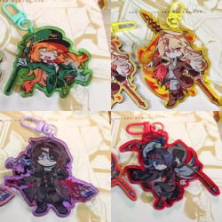 Limbus Company Keychain Don Quixote Character Keyring Car Bag Acrylic Exquisite Pendant Friend Brithday Gift Cosplay Accessories