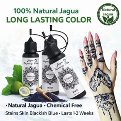 1/3pcs natural Jagua tattoo gel, temporary deep tattoo, suitable for body painting, blue-black color lasts 1-2 weeks, pure plant